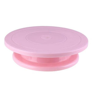 Plastic Cake Plate Turntable Rotating Anti-skid Round Cake Stand