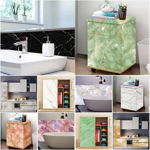 Marble Wall Stickers Waterproof PVC Self Adhesive Wall Tile Stickers