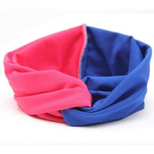 Load image into Gallery viewer, Women Hit Color Style Headband Elastic Twist Hairband Turban Yoga Running Sports Headband